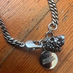 Alexander McQueen Pave skull bracelet